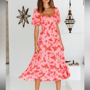Hello Molly - EVERYTHING I DREAMED OF MIDI DRESS HOT PINK Large